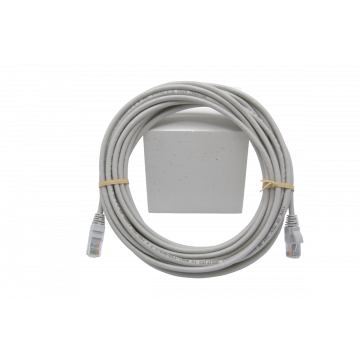 Grijze Zybrnet 500 Cat.6 U/UTP PVC patchkabel van 7.5m
