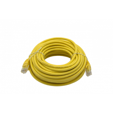 Gele Zybrnet 500 Cat.6 U/UTP LSZH patchkabel van 20m