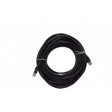 Zwarte Zybrnet 500 Cat.6 U/UTP LSZH patchkabel van 20m