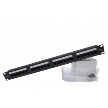 Cat5e Patchpanel 24 Poorts UTP &ndash; Rackmount 1U
