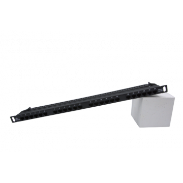 Cat5e Patchpaneel 24 Poorts – 0.5U UTP | 19" Rackmount