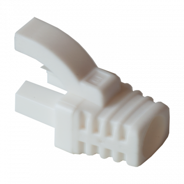 Witte RJ45 tule Cat.5e – onzichtbare afwerking voor UTP