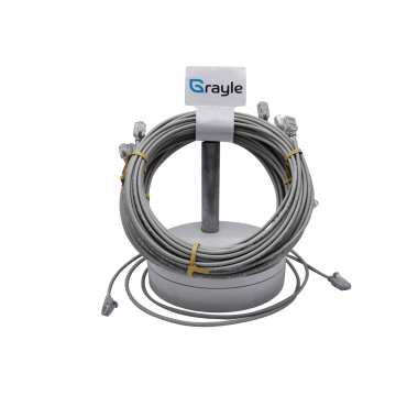 Zybrnet Slimline Cat6A Kabel 2m Grijs &ndash; AWG28 LSZH