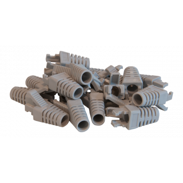 RJ45 tule grijs Cat 6 – afwerking voor zichtbare bekabeling