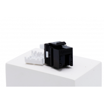 Cat6 Single-Motion Keystone Jack – met Stofklep & Toolless