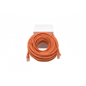 Oranje Zybrnet 500 Cat.6 U/UTP LSZH patchkabel van 20m
