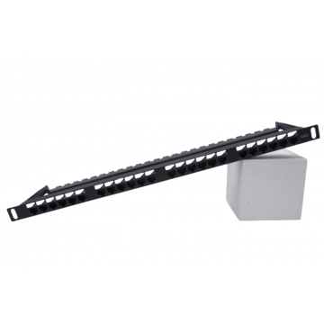 Cat6 Patchpaneel 24 Poorts UTP – 0.5U 19" Rack Unshielded