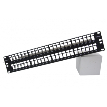 Patchpaneel Cat6a Leeg – 48 Poorts 2U 19" Rackmount
