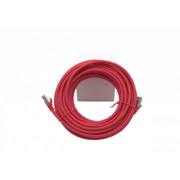 Patch kabel Cat.6 Shielded S/FTP 4P AWG26  PVC  rood 30 meter