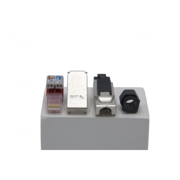 Zybrnet Shielded RJ45 Connector Cat 6A/7A &ndash; Massieve Kern