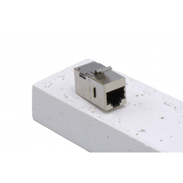 Cat6A/7A Keystone Coupler 1:1 | Shielded Patch Panel Koppelstuk
