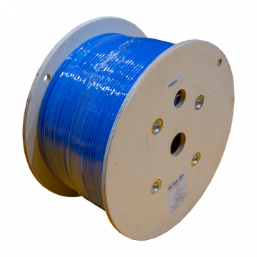 Zybrnet Cat.7A S/FTP PiMF Installatiekabel &ndash; 500m Blauw AWG23 1200MHz B2ca