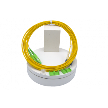 7m Zybrspeed Duplex OS2 fiber optic patchcable with SC APC - LC connectors