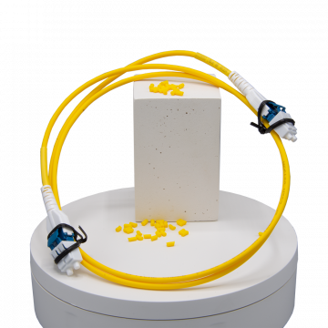 1m Zybrspeed Duplex OS2 fiber optic patchcable with LC - LC connectors