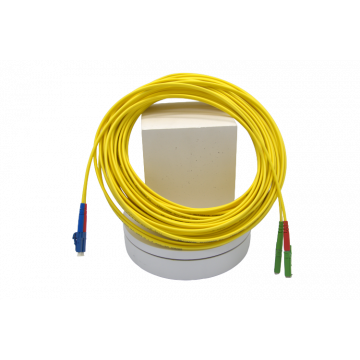 2m Zybrspeed Duplex OS2 fiber optic patchcable with LC - E2000 connectors