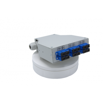 DIN Rail Splice Box SC – 6x Duplex Gevuld Glasvezel