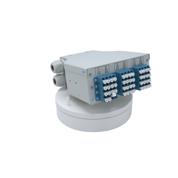 DIN Rail LC Splice Box – 12x LC Quad Gevuld