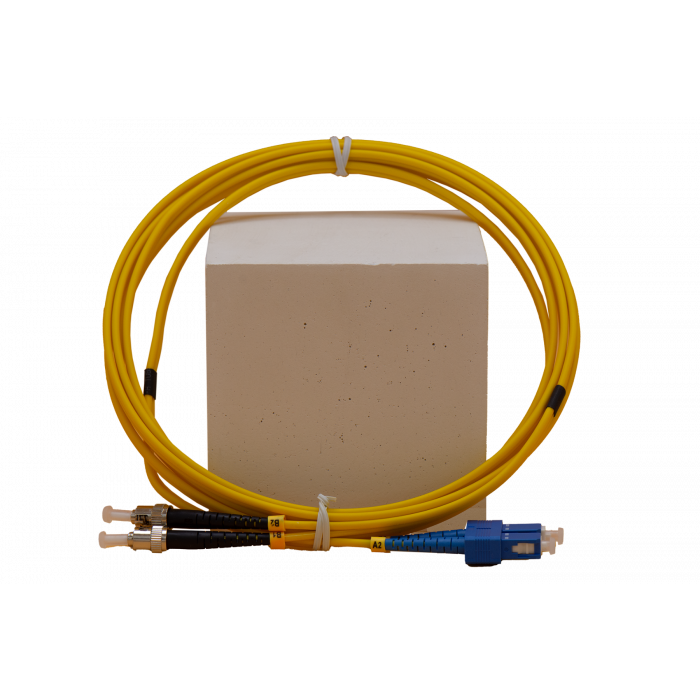 Zybrspeed Glasvezel Patchkabel SC>ST duplex SM 9/125 1.0 meter